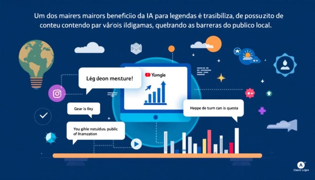 Um dos maiores benefícios da IA para legendas é a possibilidade de traduzir o conteúdo para vários idiomas, quebrando de vez as barreiras do público local.
